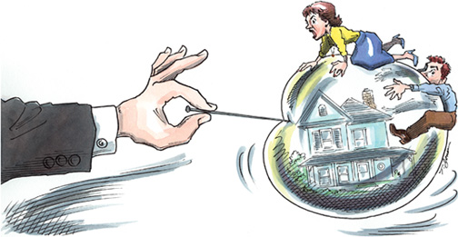 Long Island mortgage-bubble-bursting-by-the-sub-prime-mortgage-meltdown