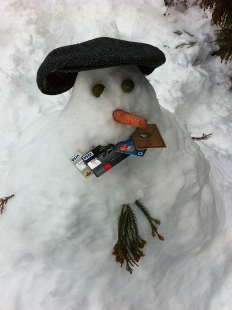 The snowman ate my credit cards