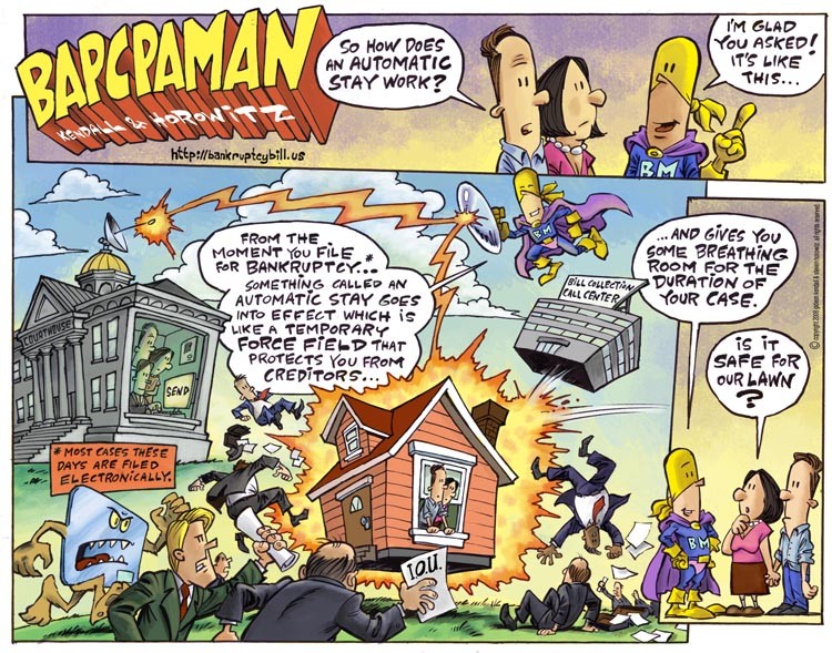 BAPCPA Man makes his appearance in this second comic strip